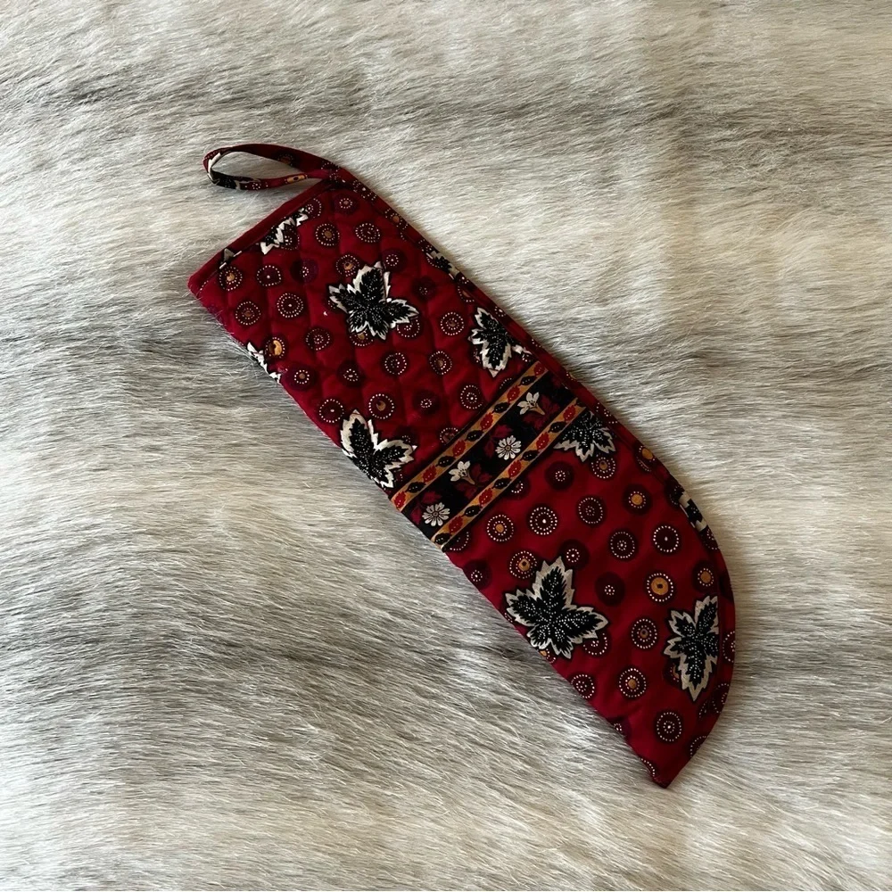 Vintage VERA BRADLEY Red Coin 1999 Hot Tools Flat Iron Curling Iron Travel Case